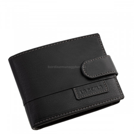 Moška denarnica iz pravega usnja La Scala SCA102/T črna