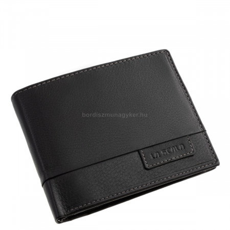 Men's wallet made of genuine leather La Scala SCA1021 black