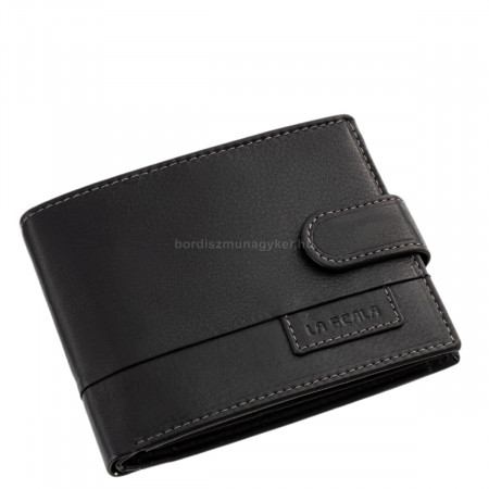 Moška denarnica iz pravega usnja La Scala SCA1021/T črna