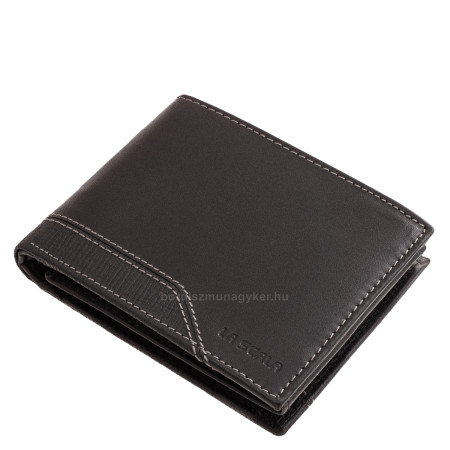 Moška denarnica iz pravega usnja La Scala SLG1021 črna