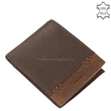 Férfi pénztárca valódi bőrből sötétbarna VESTER SVV09