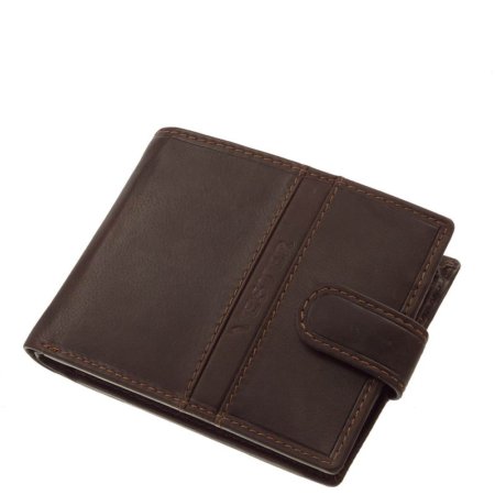 Pánská peněženka Vester z jemné kůže tmavě hnědá VMF09 / T