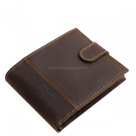 GreenDeed bőr pénztárca sötétbarna FGD09/T