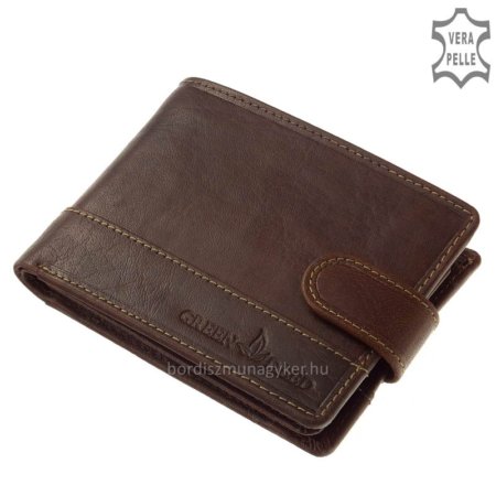 GreenDeed buff men's wallet dark brown B09 / T