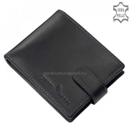 GreenDeed férfi pénztárca valódi bőr fekete OPR1021/T