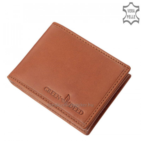 GreenDeed márkás kisméretű férfi pénztárca világosbarna OPR102
