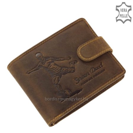 GreenDeed portemonnee met voetbalpatroon FOCI9641 / T bruin