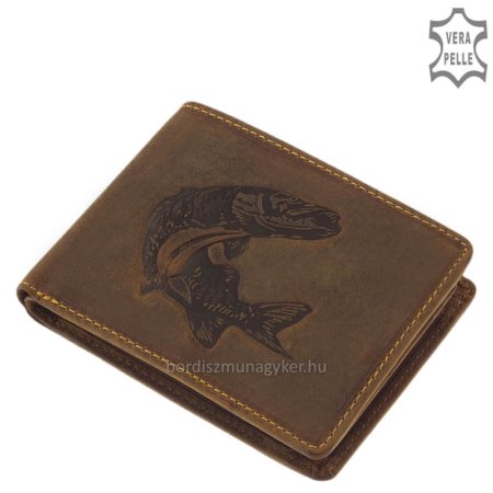 GreenDeed fisherman's wallet with pike pattern ACS1021