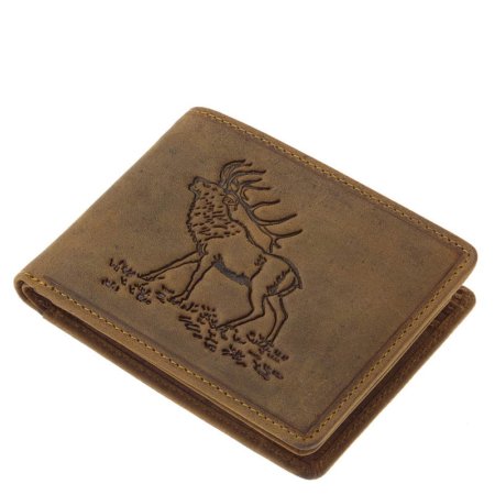 Pánská peněženka GreenDeed hunter se vzorem jelenů ASZ09