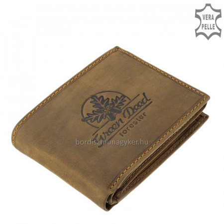 GreenDeed lovska denarnica z edinstvenim vzorcem ERD1021 rjave barve