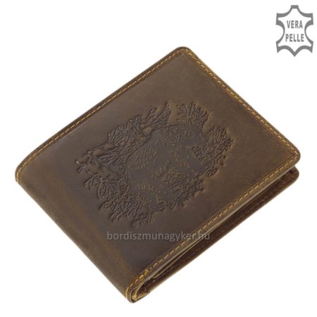 GreenDeed hunter wallet with bear pattern MEDVE1021 brown
