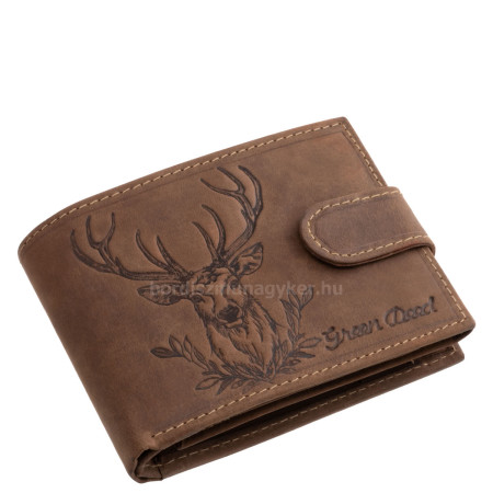 GreenDeed vadász pénztárca szarvasfej mintával barna DEER1021/T