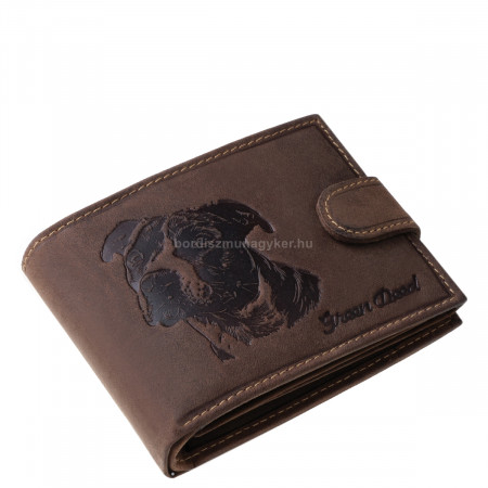 GreenDeed genuine leather men's wallet with amstaff pattern AMST1021/T