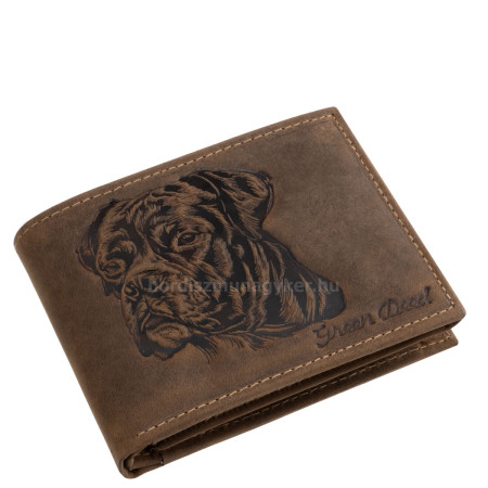 GreenDeed valódi bőr férfi pénztárca boxer kutya mintával BOXER1021