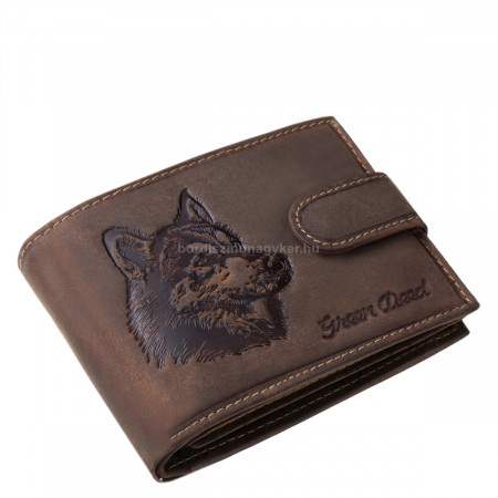 Portefeuille pour homme en cuir véritable GreenDeed avec motif husky HUSK1021/T