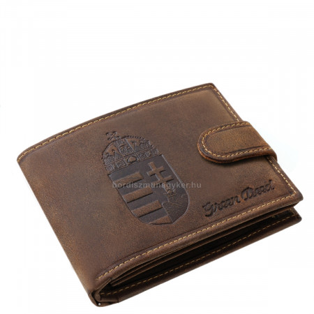 Portefeuille pour homme en cuir véritable GreenDeed avec motif blason hongrois MCIM1021/T