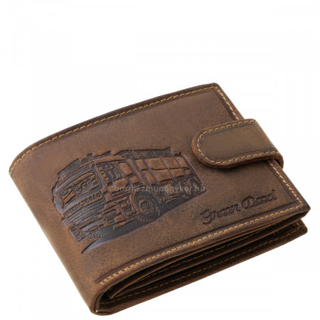 GreenDeed Genuine Leather Men's Wallet with Fire Truck Pattern TUZO1021/T