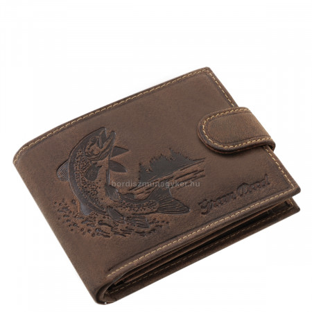 GreenDeed genuine leather fisherman wallet with trout pattern PISZ1021/T