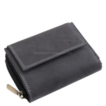 GreenDeed valódi bőr női pénztárca fekete NHN1509