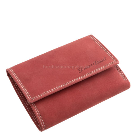 GreenDeed valódi bőr női pénztárca piros NHN1251