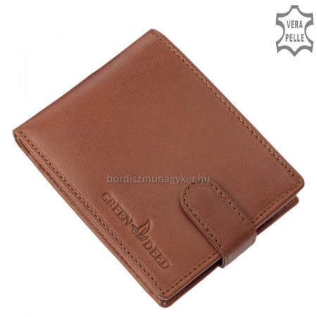 GreenDeed valódi bőr pénztárca világosbarna OPR1027/T