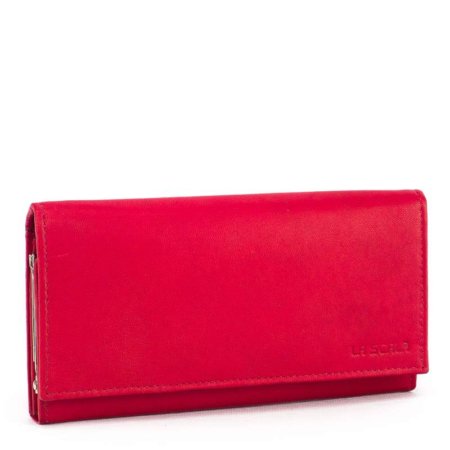 Keretes női bőr pénztárca DG30 piros