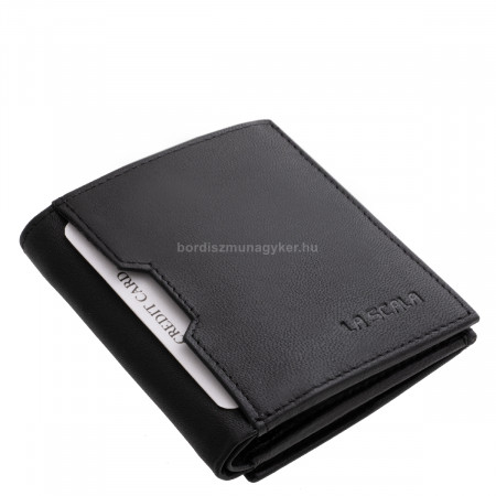 Small leather wallet DG72 black