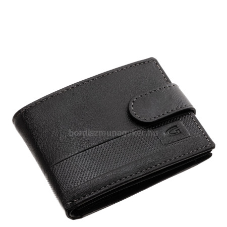 Kisméretű férfi pénztárca valódi bőrből díszdobozos GIULTIERI fekete GBV102/T