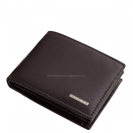 Mali muški novčanik od prave kože tamno smeđe La Scala GCB102