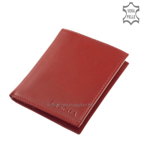 Porte-cartes en cuir véritable La Scala AD1008 rouge