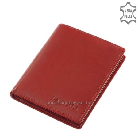 La Scala card holder made of genuine leather AD1009 red