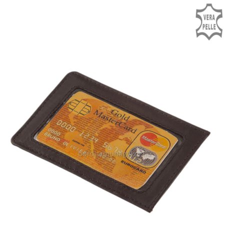 Porte-cartes en cuir La Scala noir ACM017