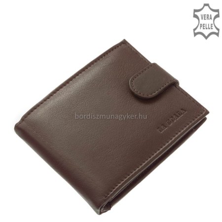 Skórzany portfel męski La Scala ANG455 / T brązowy