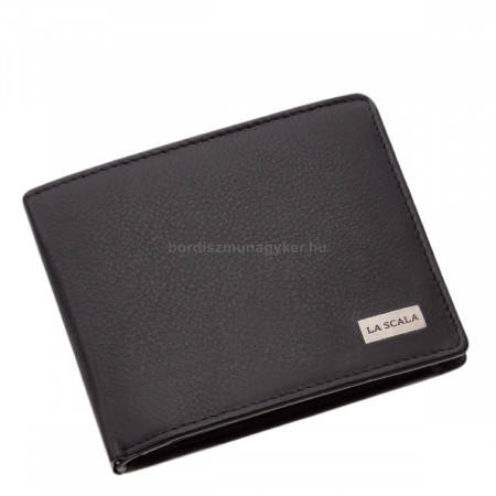 La Scala moška usnjena denarnica črna RFID CNA1021