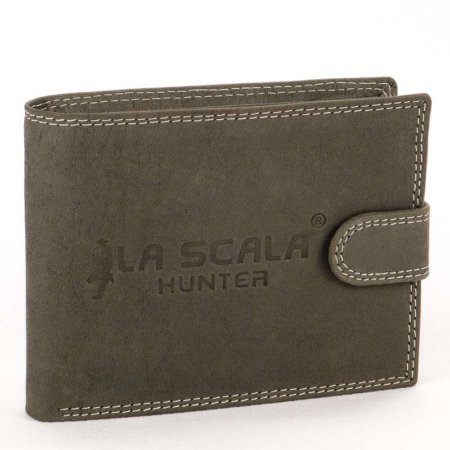 La Scala Hunter Herren Leder Geldbörse grau XV6002L / T-01