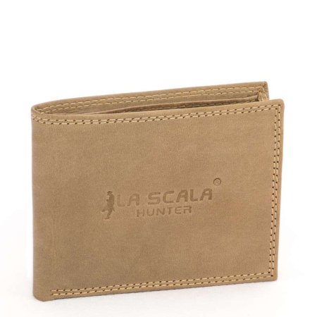 Skórzany portfel męski La Scala Hunter szarobrązowy XV7729S-05
