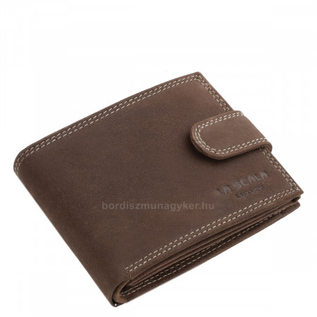 La Scala Luxury genuine leather men's wallet ASH1021/T light brown