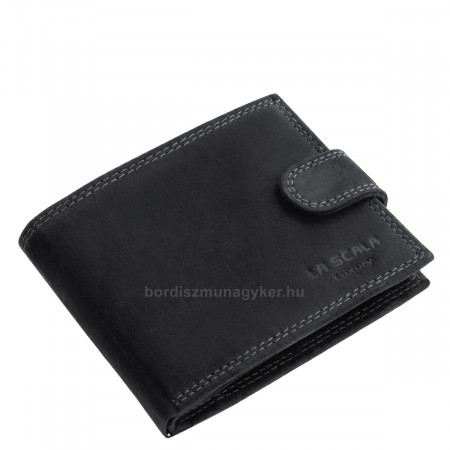 La Scala Luxusní pánská peněženka z pravé kůže ASH455/T černá