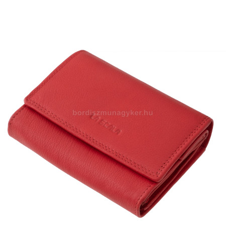 La Scala women's leather wallet red DG068