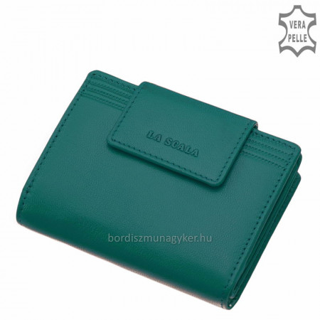 Skórzany portfel damski La Scala TGN11259 turkusowy