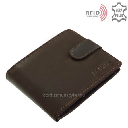 Pánská peněženka La Scala RFID kůže DKR08-HNĚDÁ