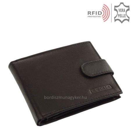 Portofel pentru bărbați din piele RFID La Scala DKR44 negru
