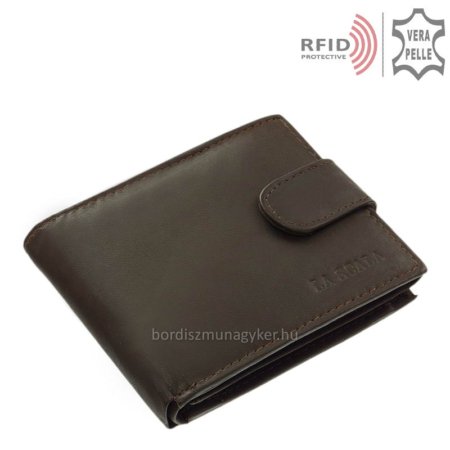 La Scala RFID læder mænds tegnebog DKR80-BRUN
