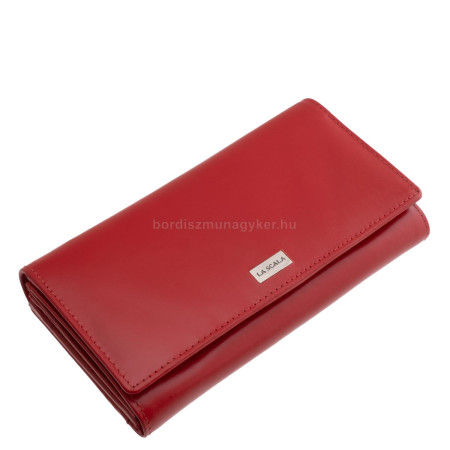 La Scala valódi bőr női pénztárca piros MVEG155