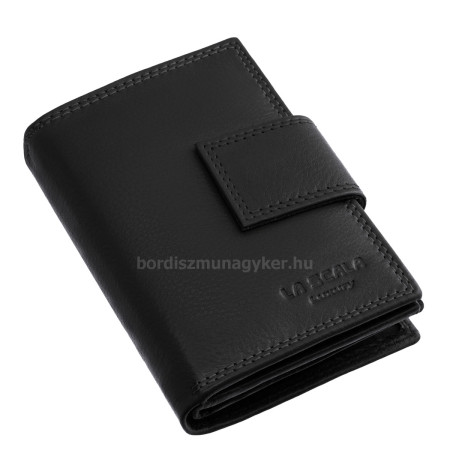 La Scala valódi bőr női pénztárca RFID fekete ANC062