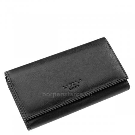 Dámska peňaženka La Scala z pravej kože RFID čierna ANC438