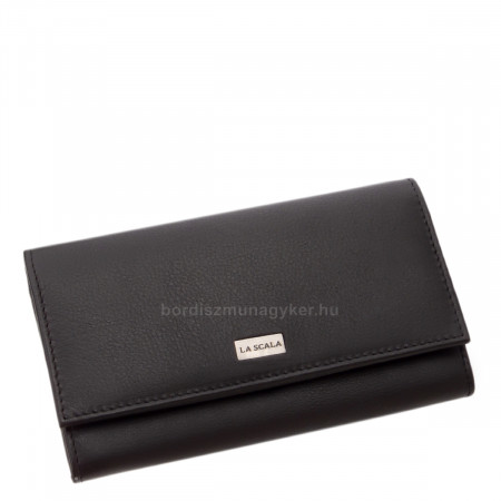 La Scala ženska denarnica iz pravega usnja RFID črna CNA438