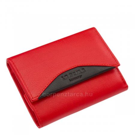 Dámská peněženka La Scala z pravé kůže RFID černá/červená ANC1251