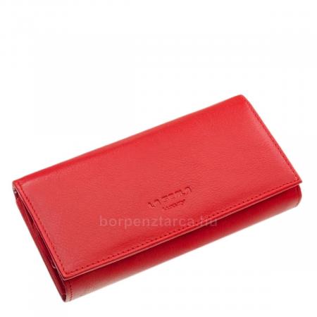 Portefeuille femme en cuir véritable La Scala RFID rouge ANC064