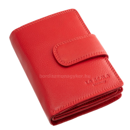 La Scala valódi bőr női pénztárca RFID piros ANC842